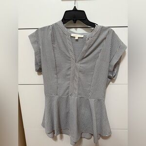 Striped Navy and White Women's Top